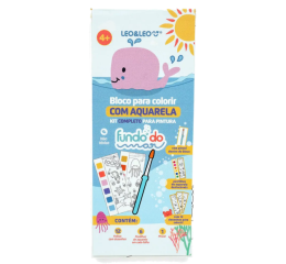 LIVRO P/COLORIR C/AQUARELA C/12FLS FDO.MAR 91823